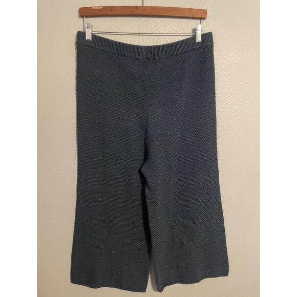 Free People FP Beach Pants Womens Large Knit Wide Leg Textured Lounge Cotton - Picture 2 of 9